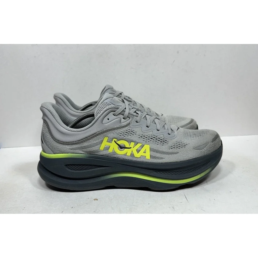 Hoka One One Bondi 9 Mens Size 13 D Gray Green Stardust Outer Orbit 1162011-SSTT
